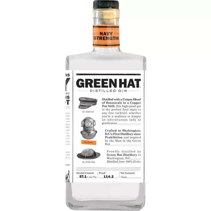 Green Hat Navy Strength Gin 750ml