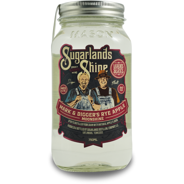 Sugarlands Shine Mark & Digger's Rye Apple Moonshine 750ml