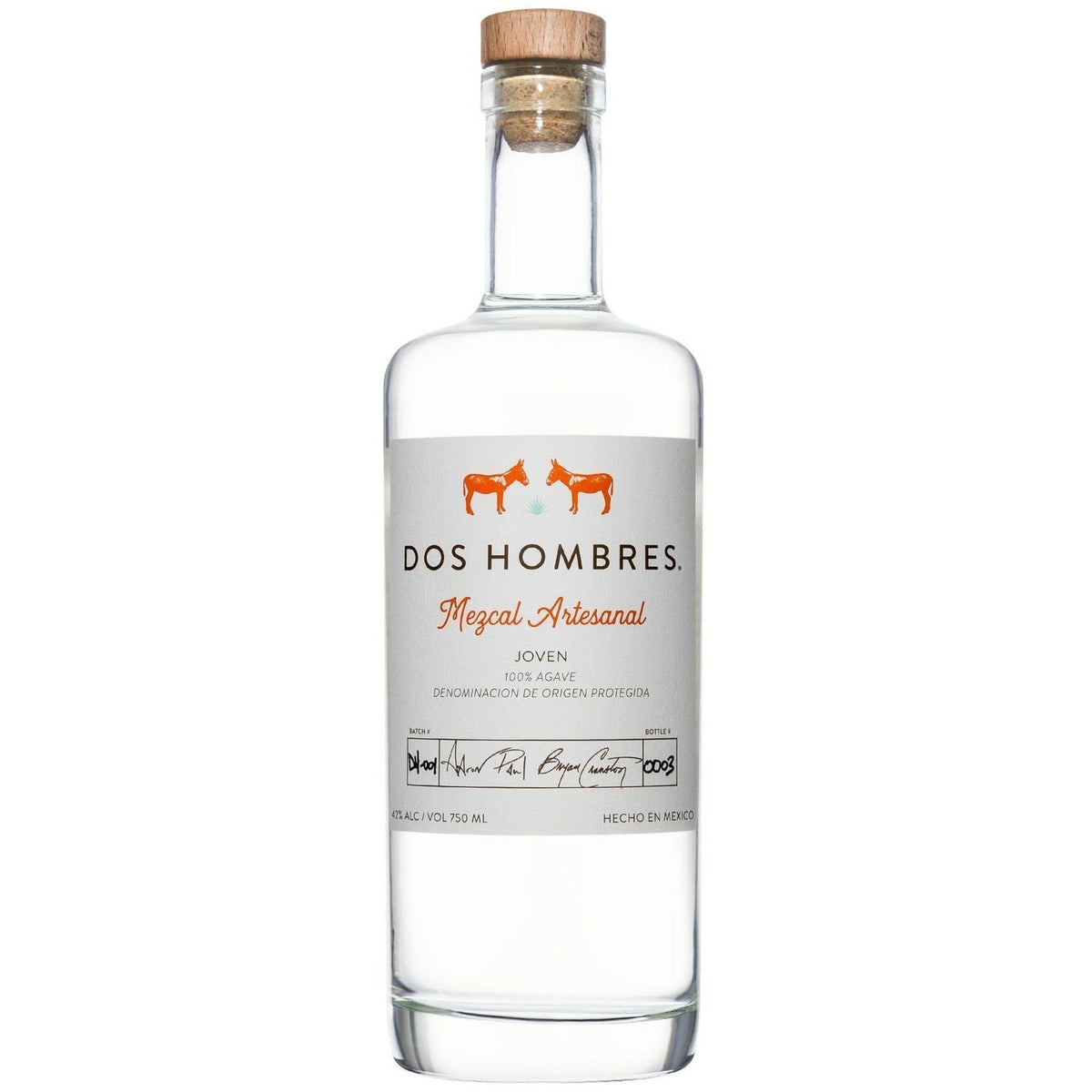 Dos Hombres Mezcal Artesanal Joven Espadin - The Whiskey Haus